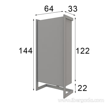 Zapatero Alto Blanco/Oro Z51 (64x33x144)-3