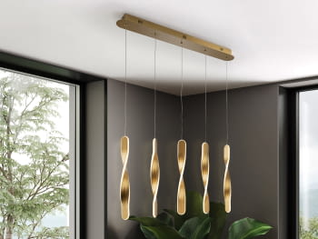 Lampara Twist Oro 5L (77x9)