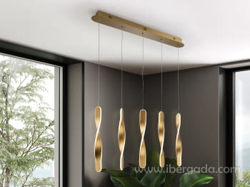 Lampara Twist Oro 5L (77x9)
