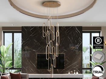 Lampara Colette Oro Rosa Dimable (60x60)