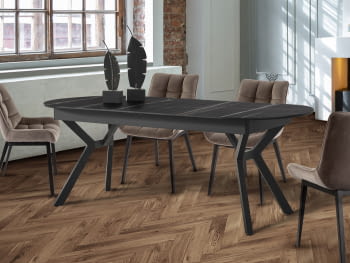 Mesa de Comedor Extensible Antea Marmol Negro (206/285 x 103)