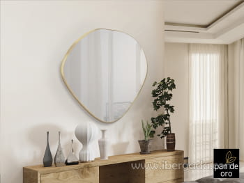 Espejo Mimo Oval Oro (80x80)