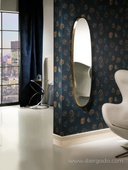 Espejo Aries Oval Oro (136x36)