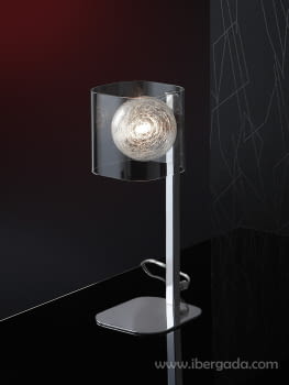 Sobremesa Eclipse Cromo/Cristal (12x15x34)