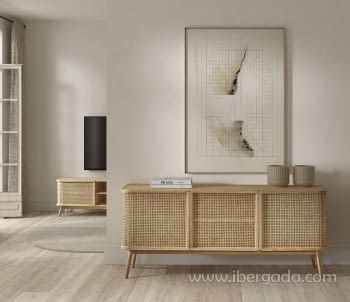 Mueble Aparador Manila Natural 3 Puertas (175x46x75)