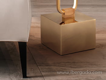 Lampara de pie Colette Oro Rosa (140x18)-3