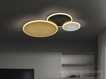 Plafón Umbra Oro/Negro (63x40)