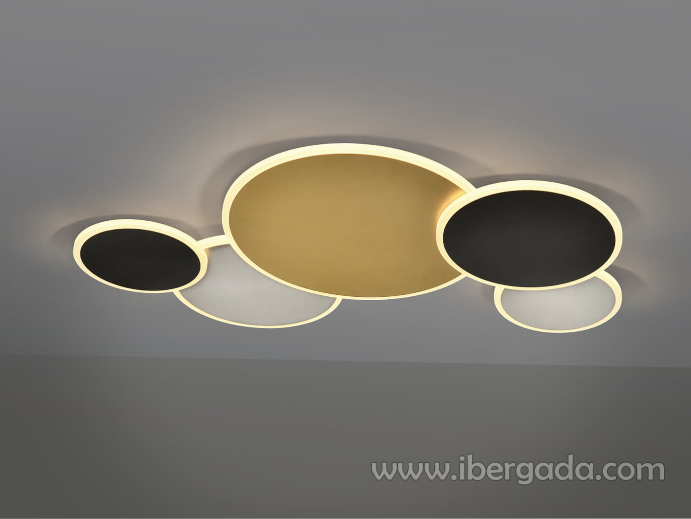 Plafón Umbra Oro/Negro Grande (84x55)-1