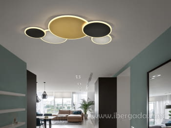 Plafón Umbra Oro/Negro Grande (84x55)-2