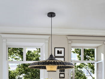 Lampara Fiji Negro/Natural (60x60)