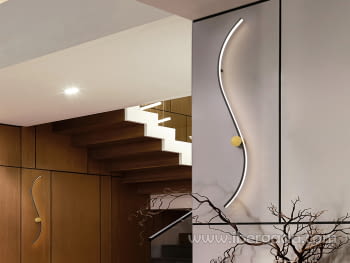 Aplique Siloe Negro/Oro (17x102x6)