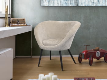 Sillón Ozome Beige/Negro (80x71x85)