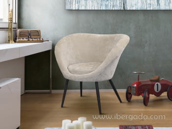 Sillón Ozome Beige/Negro (80x71x85)