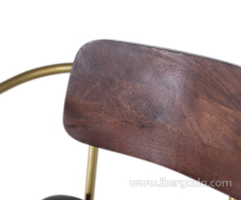 Silla Hexágono Nogal/Oro (55x50x79)-5