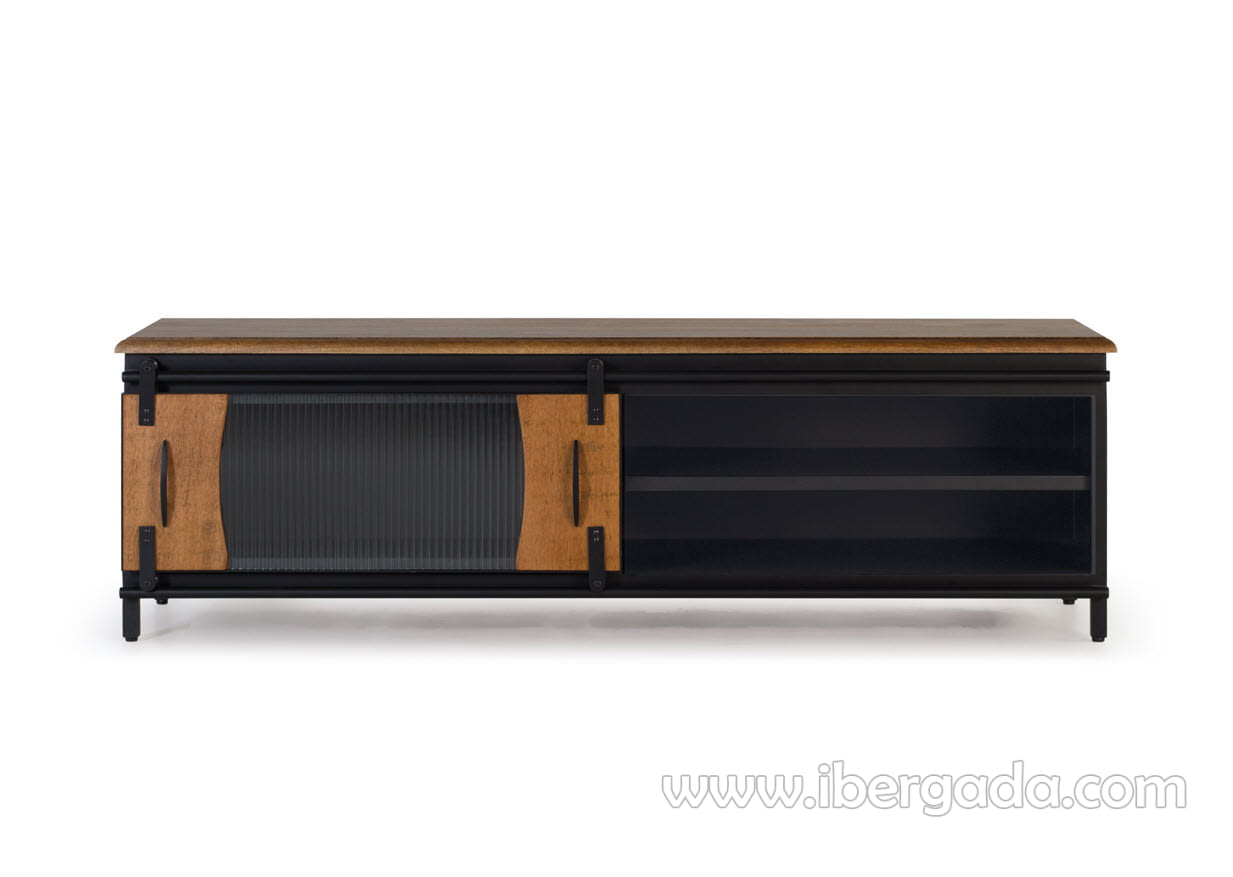 Mueble TV Pavia Mango/Metal (160x40x50)-2