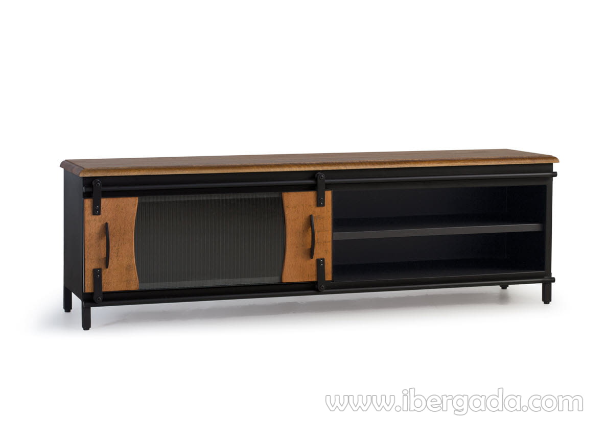 Mueble TV Pavia Mango/Metal (160x40x50)-3