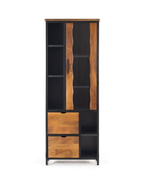 Vitrina Pavia Mango/Metal (75x38x198)