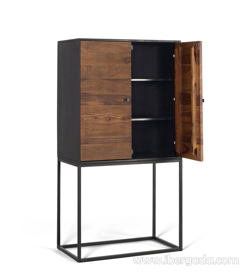 Alacena Lucca Palisandro/Metal (80x45x150)-4