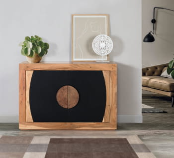 Aparador Samira Madera Acacia 2 Puertas (110x40x74)