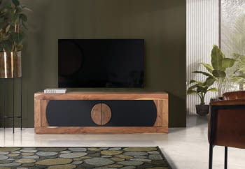 Mueble TV Samira Madera Acacia 4 Puertas (160x40x55)