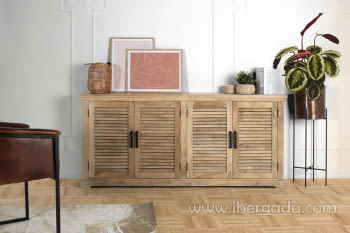 Aparador Kibea Madera Mango 4 Puertas (200x40x90)