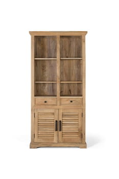 Libreria Kibea Madera Mango 2 Puertas 2 Cajones (90x40x180)