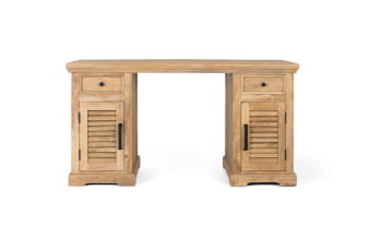 Escritorio Kibea Madera Mango 2 Puertas 2 Cajones (145x70x76)