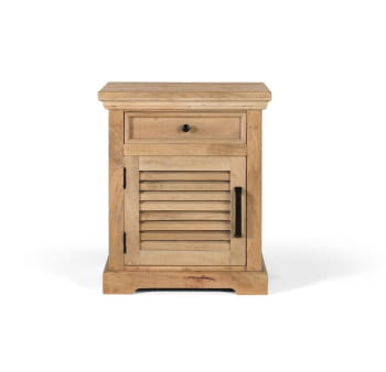 Mesita Noche Kibea Madera Mango 1 Puerta 1 Cajón (55x40x65)