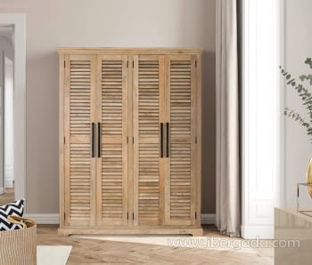 Armario Kibea Madera Mango 4 Puertas (150x50x190)