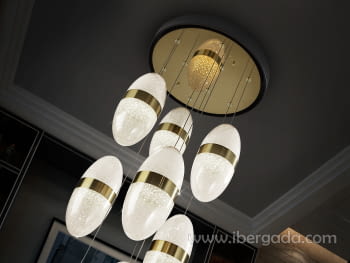 Lampara Garden Negro/Bronce (50x50)-3