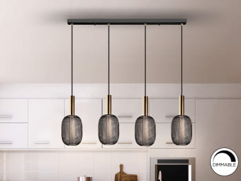 Lampara Micron Oro/Negro 4L (88x13)