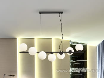 Lampara Inoa Negro/Opal 7L (120x36)