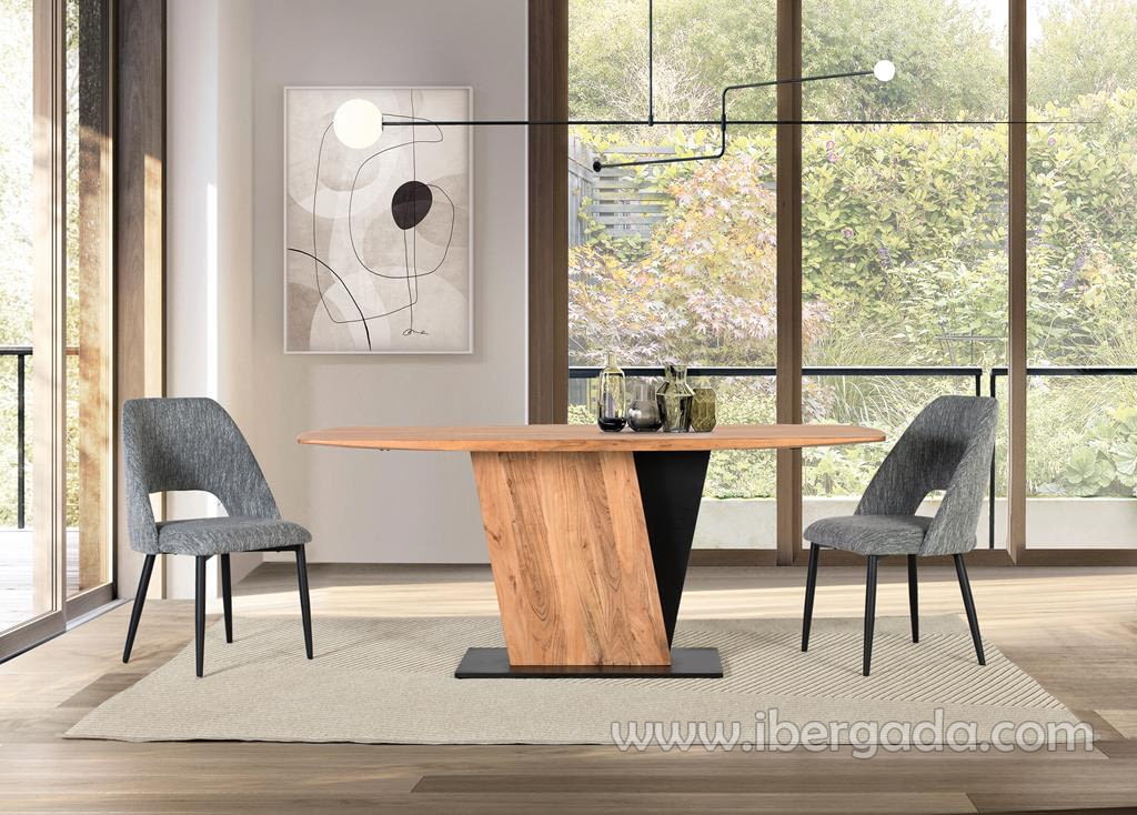 Mesa de Comedor Acacia/Metal (240x100x76)-2