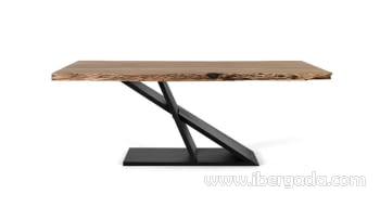 Mesa de Comedor Acacia/Metal (180x90x76)