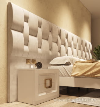 Mesita MX63 2 Cajones Crema/Oro (60x40X50)-1
