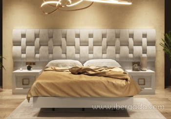 Mesita MX63 2 Cajones Crema/Oro (60x40X50)-2
