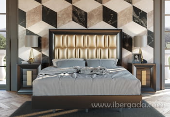 Mesita MX70 3 Cajones Negra/Oro (55x40X64)-2