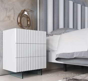 Mesita MX80 3 Cajones Blanca (55x40X70)