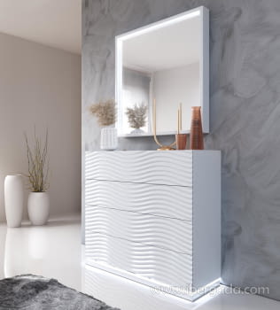 Comoda MX67 4 Cajones Blanca (120x40X106)