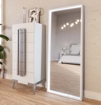 Espejo Vestidor Lacado Luz LED (170x70)
