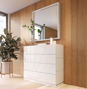 Comoda MX76 4 Cajones Blanca (120x40X106)
