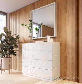 Comoda MX76 4 Cajones Blanca (120x40X106)