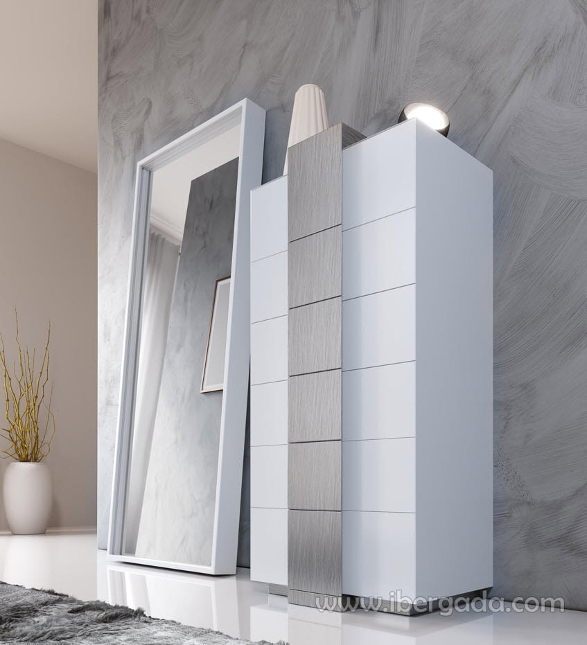 Sinfonier MX64 6 Cajones Blanca/Plata (60x40X124)-1