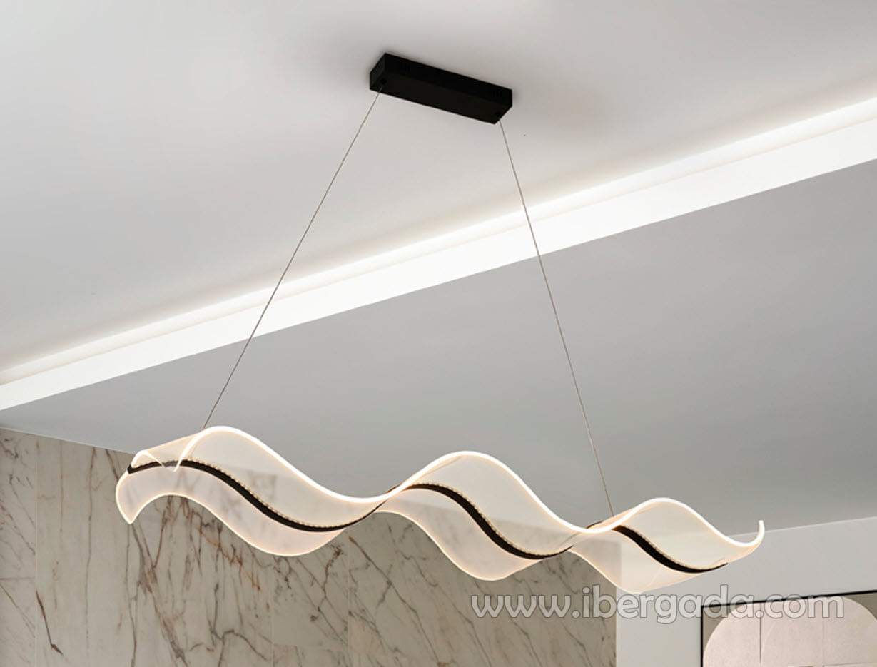 Lampara Olas Dimable con Mando (122x36)-1