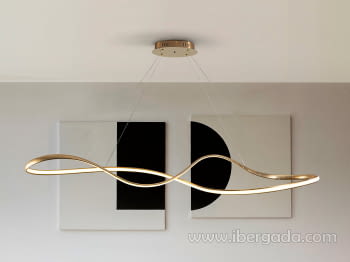 Lampara Lia Pan de Oro Dimable con Mando (146x50)