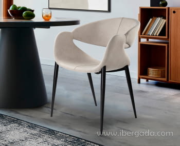 Silla Giro Piedra/Negro (81x56x60)