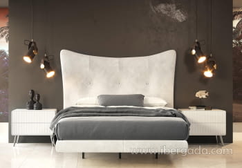 Mesita BD11 2 Cajones Blanca/Plata (60x40X58)-2