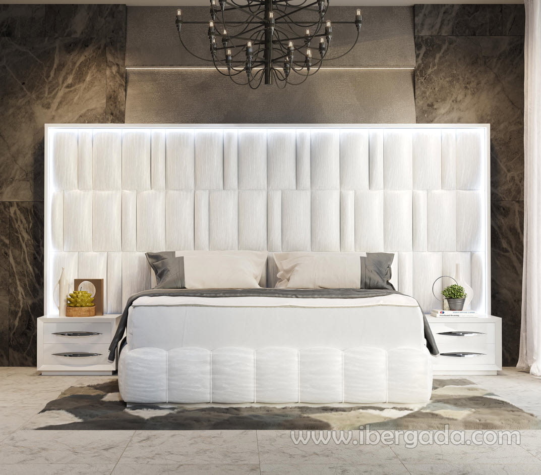 Mesita BD14 2 Cajones Blanco/Cromo (60x40X44)-2