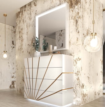Comoda BD17 4 Cajones Blanca (120x40X104)