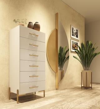 Sinfonier BD10 6 Cajones Blanca/Oro (60x40X135)